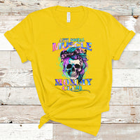Anti Social Muscle Mommy Club Groovy Pump Cover Funny Messy Bun Skull T-Shirt - Wonder Print Shop