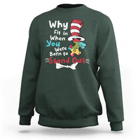 Autism Autistic Why Fit In When You Were Born to Stand Out Sweatshirt - Wonder Print Shop