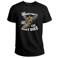 Never Underestimate An Old Man With A Dirt Bike Funny Biker, Motorcross Hoodie - Wonder Print Shop