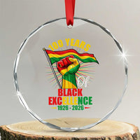 100 Years Of Black Excellence Crystal Glass Ornament Centennial Black History Month