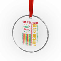 100 Years Of Black History Crystal Glass Ornament Centennial Milestone Vintage African American Flag