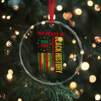 100 Years Of Black History Crystal Glass Ornament Centennial Milestone Vintage African American Flag