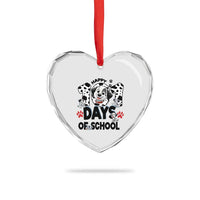 101 Days Of School Dalmatian Dogs Heart Crystal Glass Ornament Happy 101th Day - Wonder Print Shop