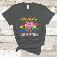Howdy Valentine Funny Valentine's Day Cowboy Heart Groovy T-Shirt - Wonder Print Shop