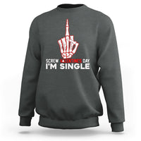 Screw Valentine Ew Anti Valentine's Day Middle Finger Sweatshirt - Wonder Print Shop