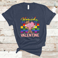 Howdy Valentine Funny Valentine's Day Cowboy Heart Groovy T-Shirt - Wonder Print Shop