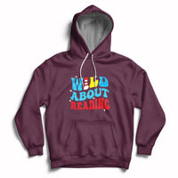 Wild About Reading Teacher Of Little Things Red White Stripe Reading Hoodie - Wonder Print Shop
