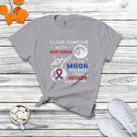 I Love Someone With Heart Disease To The Moon And Back CHD T Shirt - Wonder Print Shop