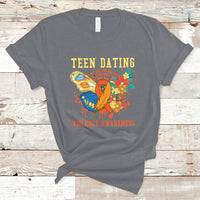 Spread Teen Dating Violence Awareness Orange Butterfly T-Shirt - Wonder Print Shop
