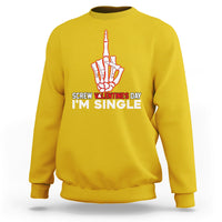 Screw Valentine Ew Anti Valentine's Day Middle Finger Sweatshirt - Wonder Print Shop