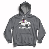 Funny Ok I Pull Up Meme Cool Capybara Driving Car Hoodie - Wonder Print Shop