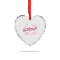 10th Birthday Heart Crystal Glass Ornament Double Digits Pink Coquette Bow 10 Year Old Aesthetic