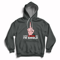 Screw Valentine Ew Anti Valentine's Day Middle Finger Hoodie - Wonder Print Shop