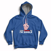 Screw Valentine Ew Anti Valentine's Day Middle Finger Hoodie - Wonder Print Shop