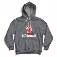 Screw Valentine Ew Anti Valentine's Day Middle Finger Hoodie - Wonder Print Shop