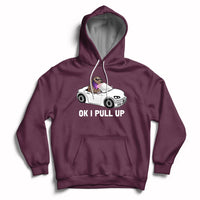 Funny Ok I Pull Up Meme Cool Capybara Driving Car Hoodie - Wonder Print Shop