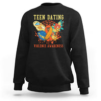 Spread Teen Dating Violence Awareness Orange Butterfly Sweatshirt - Wonder Print Shop