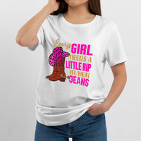 Every Girl Needs A Little Rip In Her Jeans, Cowboy T Shirt - Wonder Print Shop