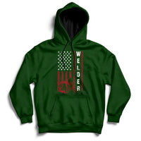 Welder Vintage Usa American Flag Patriotic Welding Hoodie - Wonder Print Shop
