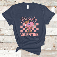Howdy Valentine Funny Valentine's Day Cowboy Heart Groovy T-Shirt - Wonder Print Shop