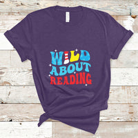 Wild About Reading Teacher Of Little Things Red White Stripe Reading T Shirt - Wonder Print Shop
