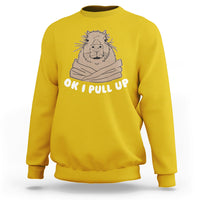 Vintage Funny Ok I Pull Up Meme Capybara Meme Sweatshirt - Wonder Print Shop