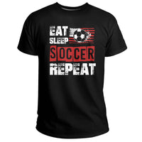 Eat Sleep Soccer Repeat Cool Sport Player Gift, Funny Soccer T Shirt - Wonder Print Shop