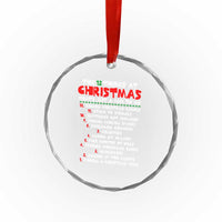 12 Pains of Christmas Parody Crystal Glass Ornament Funny Twist on the 12 Days of Christmas Tradition - Wonder Print Shop
