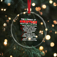 12 Pains of Christmas Parody Crystal Glass Ornament Funny Twist on the 12 Days of Christmas Tradition - Wonder Print Shop