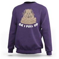 Vintage Funny Ok I Pull Up Meme Capybara Meme Sweatshirt - Wonder Print Shop