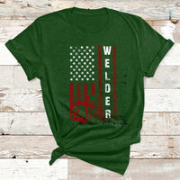 Welder Vintage Usa American Flag Patriotic Welding T Shirt - Wonder Print Shop