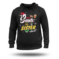 Dear Santa My Sister Did It Christmas Lights Xmas Pajamas, Christmas Santa Hoodie - Wonder Print Shop