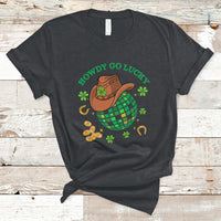 Howdy Go Lucky Western St Patrick's Day Cowboy Hat Irish Disco T-Shirt - Wonder Print Shop