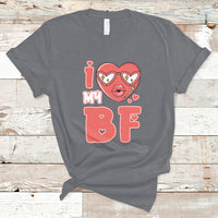 I Love My GF Red Heart Happy Valentine's Day Wife Girlfriend T-Shirt - Wonder Print Shop