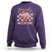 Howdy Valentine Funny Valentine's Day Cowboy Heart Groovy Sweatshirt - Wonder Print Shop
