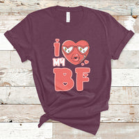 I Love My GF Red Heart Happy Valentine's Day Wife Girlfriend T-Shirt - Wonder Print Shop