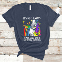 It's Not Always Black And White Rare Disease Awareness Rainbow Zebra Kids T Shirt - Wonder Print Shop