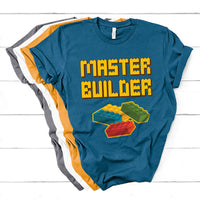 Building Blocks Bricks Master Builder Engineer Construction T Shirt - Wonder Print Shop
