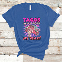 Tacos Never Broke My Heart Tacos Lover Funny Anti Valentine T-Shirt - Wonder Print Shop