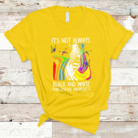 It's Not Always Black And White Rare Disease Awareness Rainbow Zebra Kids T Shirt - Wonder Print Shop