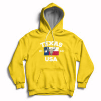 Vintage Texas EST 1845 Souvenir Texas Independence Day Texan Pride Hoodie - Wonder Print Shop