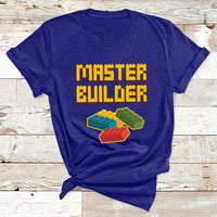 Building Blocks Bricks Master Builder Engineer Construction T Shirt - Wonder Print Shop