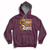 Groovy Surviving Purely Out Of Spite A Humorous Funny Joke Hoodie - Wonder Print Shop