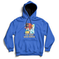 Royal blue welding hoodie with front graphic and kangaroo pocket, pullover hood with drawstrings