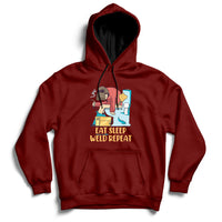 Maroon welding hoodie with front graphic and kangaroo pocket, pullover hood with drawstrings