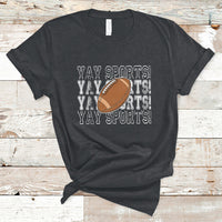 Funny Yay Sports Football Yay Go Sports Vintage Rugby T-Shirt - Wonder Print Shop