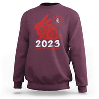 Year Of The Rabbit Yin Yang Happy Chinese New Year 2023 Sweatshirt - Wonder Print Shop