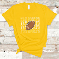 Funny Yay Sports Football Yay Go Sports Vintage Rugby T-Shirt - Wonder Print Shop