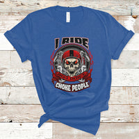 Motorcycle Biker I Ride So I Don't Choke Sarcastic Skull Life Behind Bars T-Shirt - Wonder Print Shop