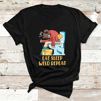 Eat Sleep Weld Repeat Funny Welder Welding T Shirt - Wonder Print Shop